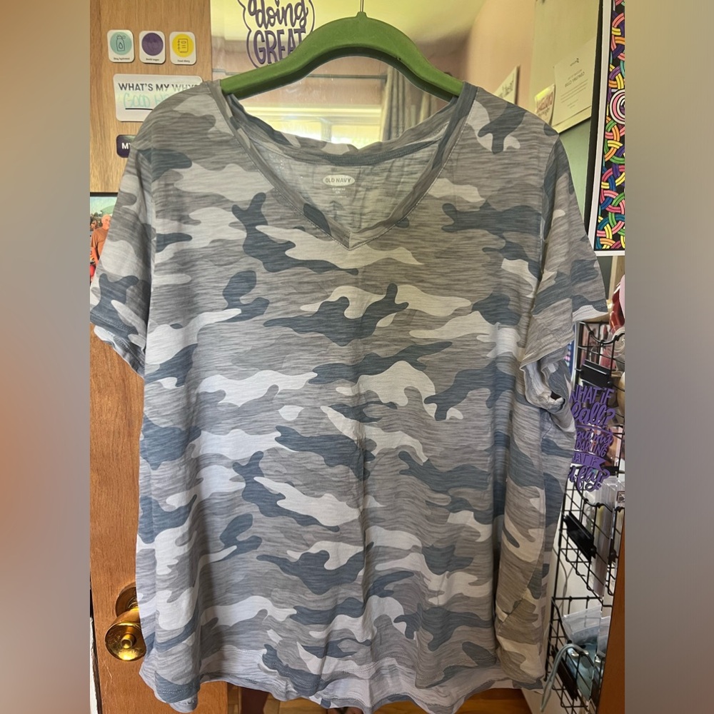 Camo print top
